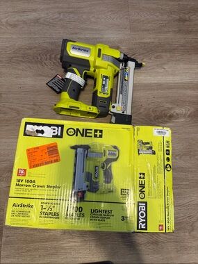 Ryobi AirStrike 18V Narrow Crown Stapler - Neon Green